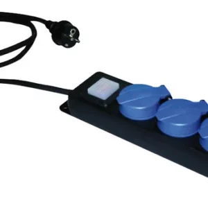 BASE MULTIPLE INDUSTRIAL 3 TOMAS CON INTERRUPTOR CON CABLE 3X1.5MM2 1.5 METROS IP44