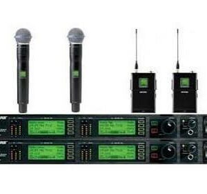 Sistema dual Shure UR4d + j5 y j5e (578-638) con mic ur2 o petaca ur1